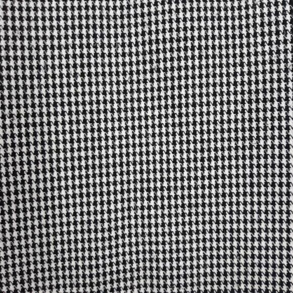 Vintage 80's Willow Ridge Blazer Plaid Boxy Boyfriend Micro Houndstooth Black M - Picture 4 of 9